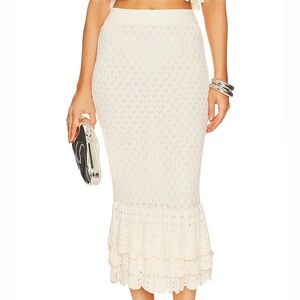 NEW Beach Riot Polly Cover-Up Maxi Skirt in Ivory